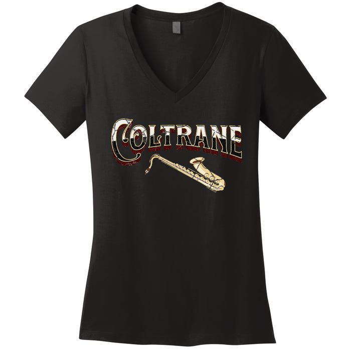 Yes I Speak Coltrane Jazz Music Lover Women's V-Neck T-Shirt