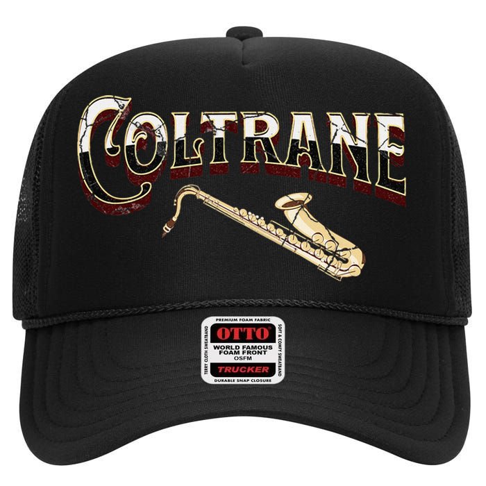 Yes I Speak Coltrane Jazz Music Lover High Crown Mesh Back Trucker Hat