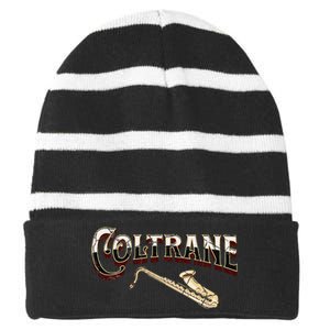 Yes I Speak Coltrane Jazz Music Lover Striped Beanie with Solid Band