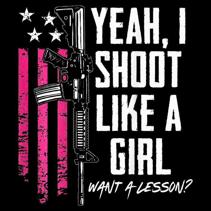 Yeah I Shoot Like A Girl Want A Lesson Usa Ladies Gun Impact Tech Backpack