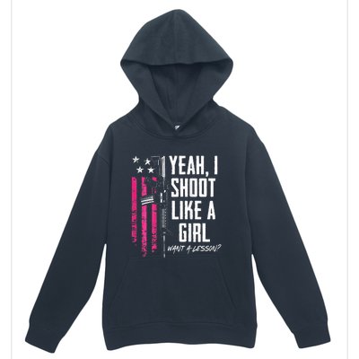 Yeah I Shoot Like A Girl Want A Lesson Usa Ladies Gun Urban Pullover Hoodie