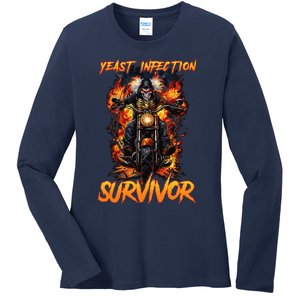 Yeast Infection Survivor Ladies Long Sleeve Shirt