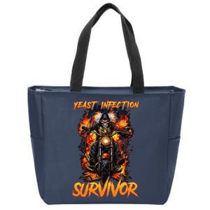 Yeast Infection Survivor Zip Tote Bag