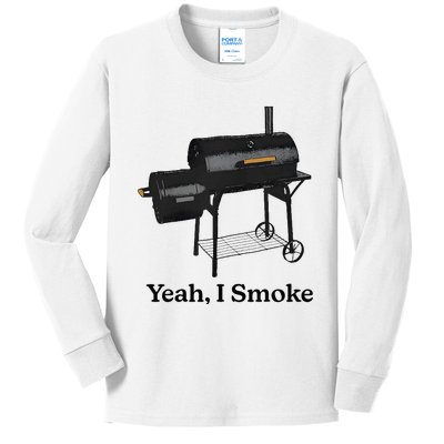 Yeah I Smoke Funny Kids Long Sleeve Shirt