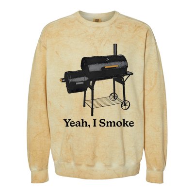 Yeah I Smoke Funny For Women Colorblast Crewneck Sweatshirt