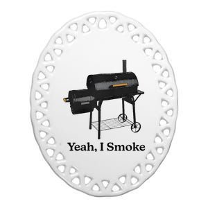 Yeah I Smoke Funny For Women Ceramic Oval Ornament