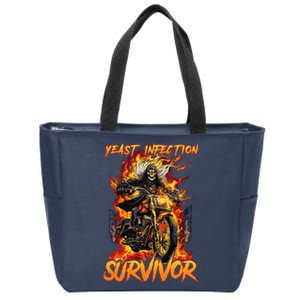 Yeast Infection Survivor Zip Tote Bag