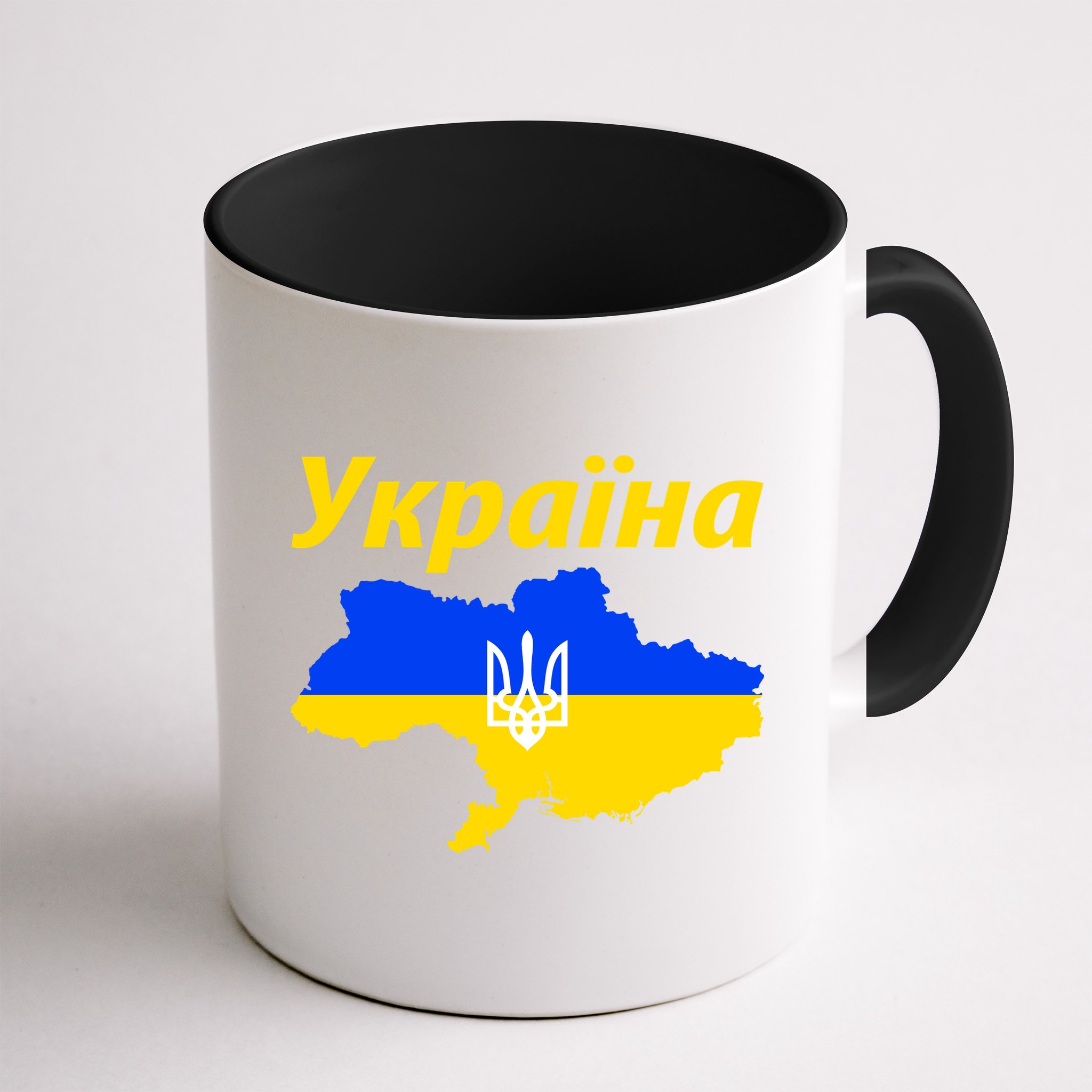 YKPAIHA I Stand With Ukraine Support Military Flag Mug