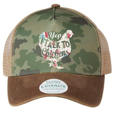 Yep I Talk To Chickens Funny Lover Farming Legacy Tie Dye Trucker Hat