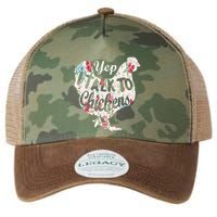 Yep I Talk To Chickens Funny Lover Farming Legacy Tie Dye Trucker Hat
