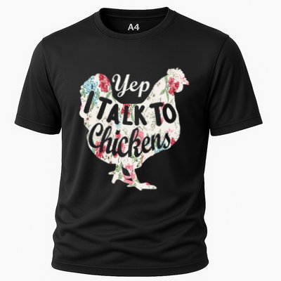 Yep I Talk To Chickens Funny Lover Farming Performance Shirt