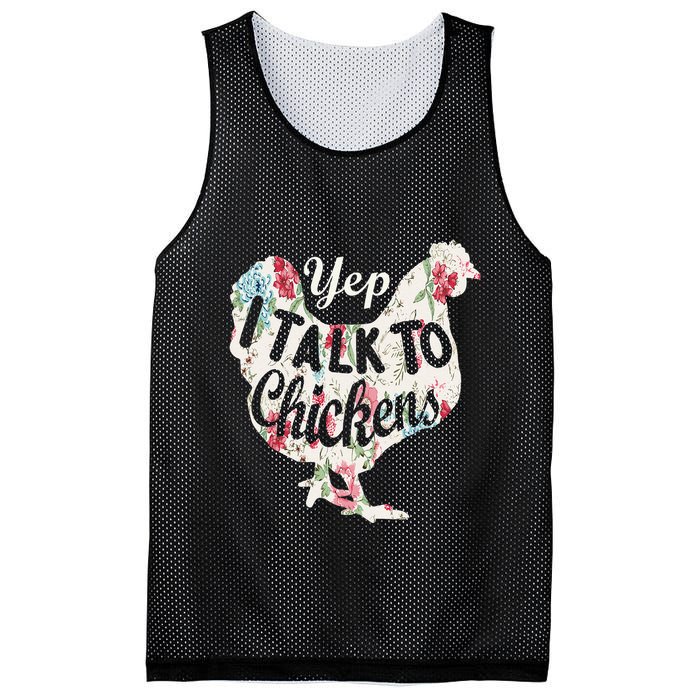 Yep I Talk To Chickens Funny Lover Farming Mesh Reversible Basketball Jersey Tank