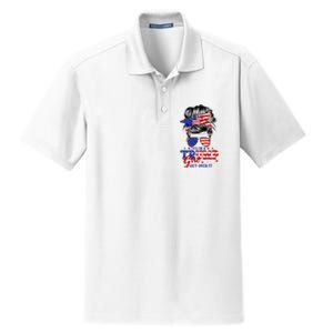 Yes Im Trump Girl Get Over It Support Trump Girl Messy Hair Dry Zone Grid Polo