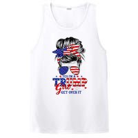 Yes Im Trump Girl Get Over It Support Trump Girl Messy Hair PosiCharge Competitor Tank