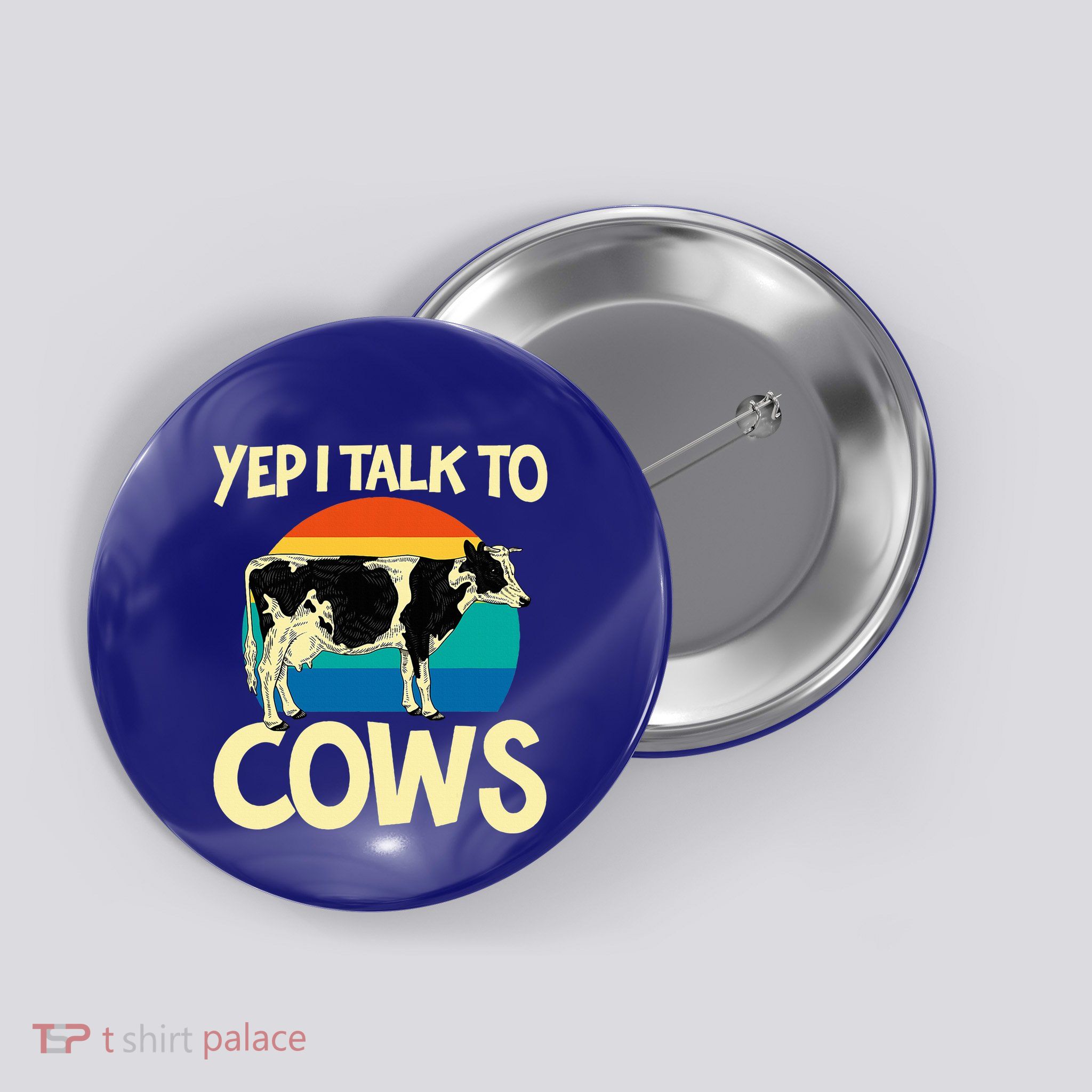 Yep I Talk To Cows Button