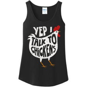 Yep I Talk To Chickens Cute Chicken Buffs Ladies Essential Tank