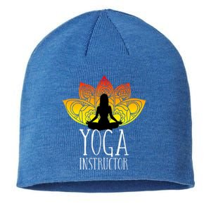 Yoga Instructor Trainer Teacher Namaste Zen Mindfulness Yoga Cute Gift Sustainable Beanie