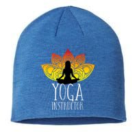 Yoga Instructor Trainer Teacher Namaste Zen Mindfulness Yoga Cute Gift Sustainable Beanie