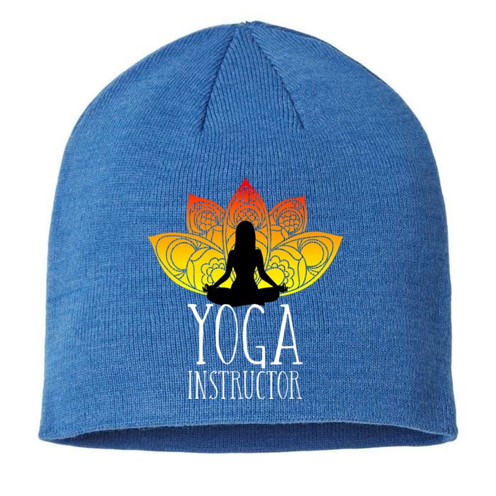 Yoga Instructor Trainer Teacher Namaste Zen Mindfulness Yoga Cute Gift Sustainable Beanie