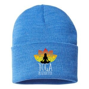 Yoga Instructor Trainer Teacher Namaste Zen Mindfulness Yoga Cute Gift Sustainable Knit Beanie