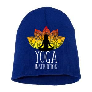 Yoga Instructor Trainer Teacher Namaste Zen Mindfulness Yoga Cute Gift Short Acrylic Beanie