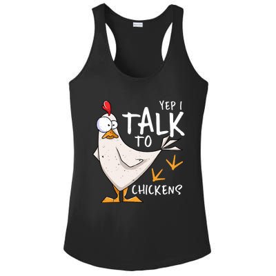 Yep I Talk To Chickens Chicken Lovers Chick Whisperers Ladies PosiCharge Competitor Racerback Tank