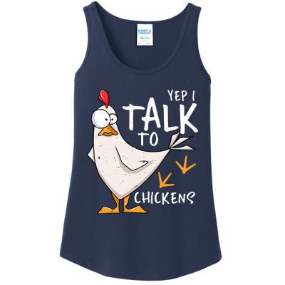 Yep I Talk To Chickens Chicken Lovers Chick Whisperers Ladies Essential Tank