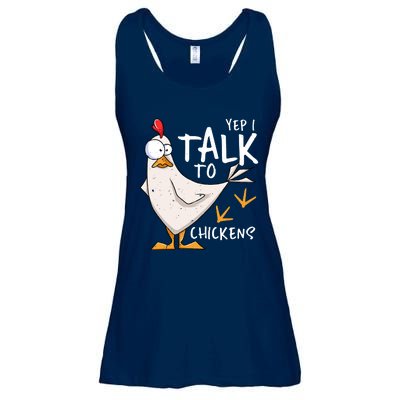 Yep I Talk To Chickens Chicken Lovers Chick Whisperers Ladies Essential Flowy Tank