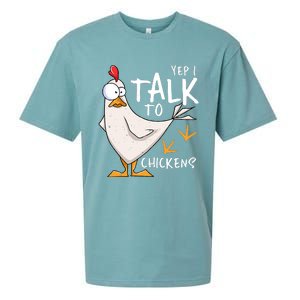 Yep I Talk To Chickens Chicken Lovers Chick Whisperers Sueded Cloud Jersey T-Shirt