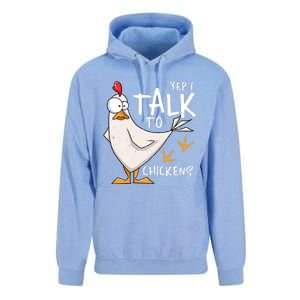 Yep I Talk To Chickens Chicken Lovers Chick Whisperers Unisex Surf Hoodie