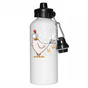 Yep I Talk To Chickens Chicken Lovers Chick Whisperers Aluminum Water Bottle