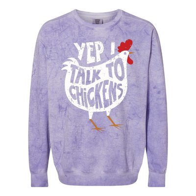 Yep I Talk To Chickens Shirts Cute Chicken Buffs Tee Gift Colorblast Crewneck Sweatshirt