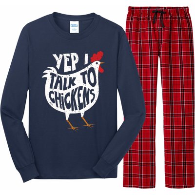 Yep I Talk To Chickens Shirts Cute Chicken Buffs Tee Gift Long Sleeve Pajama Set