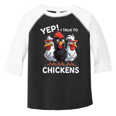 Yep I Talk To Chickens Funny Cute Toddler Fine Jersey T-Shirt