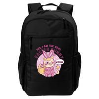 Yes I'm The Real Easter Bunny Funny Cat Backpack