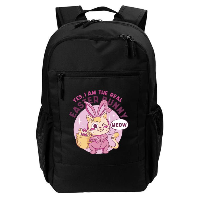 Yes I'm The Real Easter Bunny Funny Cat Backpack