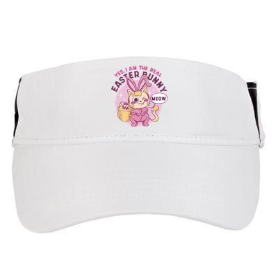 Yes I'm The Real Easter Bunny Funny Cat Adult Drive Performance Visor
