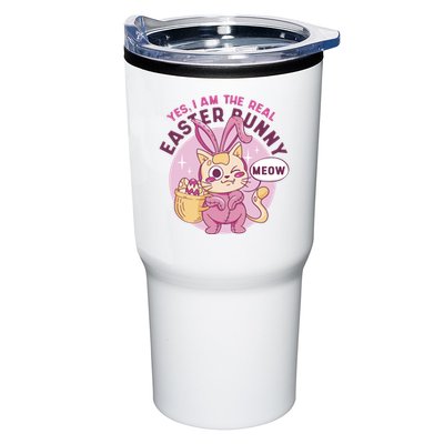Yes I'm The Real Easter Bunny Funny Cat Tumbler