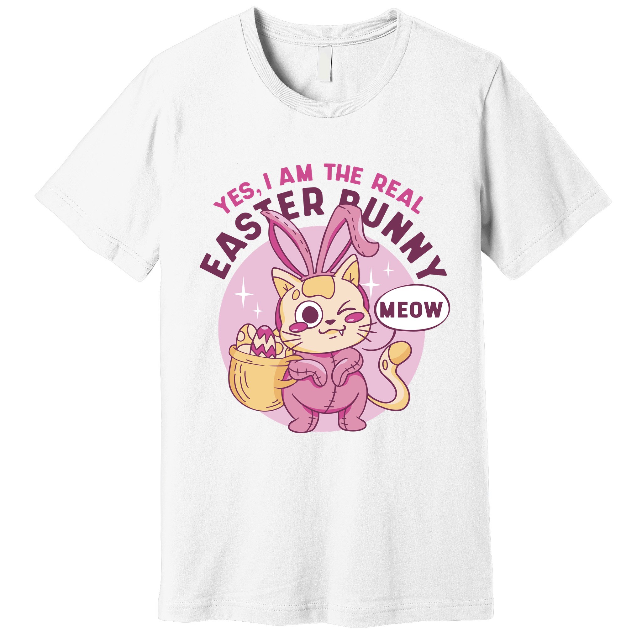 Yes I'm The Real Easter Bunny Funny Cat Premium T-Shirt