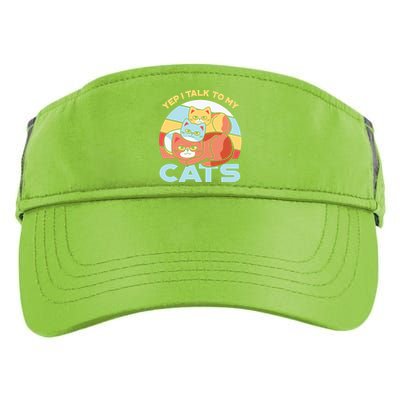 Yep I Talk To My Cats Adult Drive Performance Visor