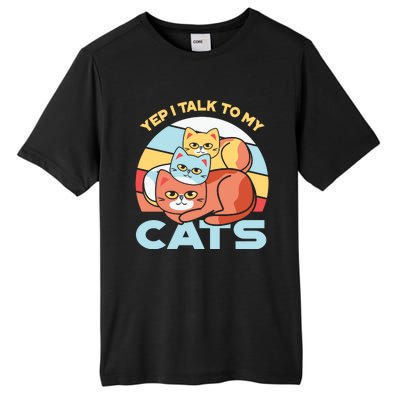 Yep I Talk To My Cats Tall Fusion ChromaSoft Performance T-Shirt