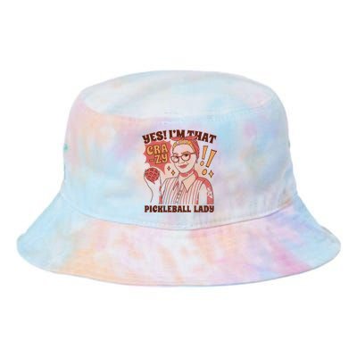 Yes I'm That Crazy Pickleball Lady Funny Tie Dye Newport Bucket Hat