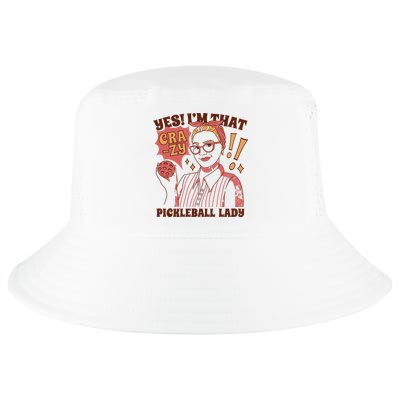 Yes I'm That Crazy Pickleball Lady Funny Cool Comfort Performance Bucket Hat