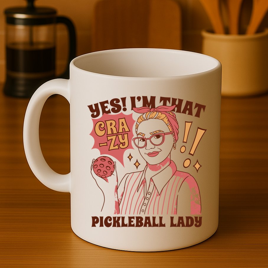 Yes I'm That Crazy Pickleball Lady Funny Mug