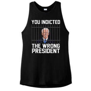 You Indicted The Wrong President Joe Biden Funny Ladies PosiCharge Tri-Blend Wicking Tank