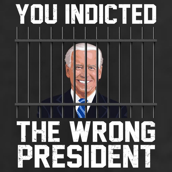You Indicted The Wrong President Joe Biden Funny 7 Panel Mesh Trucker Snapback Hat