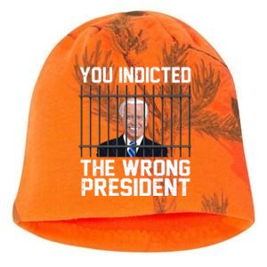 You Indicted The Wrong President Joe Biden Funny Kati - Camo Knit Beanie