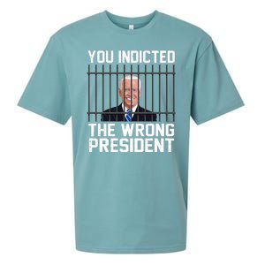 You Indicted The Wrong President Joe Biden Funny Sueded Cloud Jersey T-Shirt