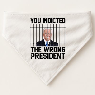 You Indicted The Wrong President Joe Biden Funny USA-Made Doggie Bandana