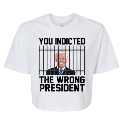 You Indicted The Wrong President Joe Biden Funny Bella+Canvas Jersey Crop Tee